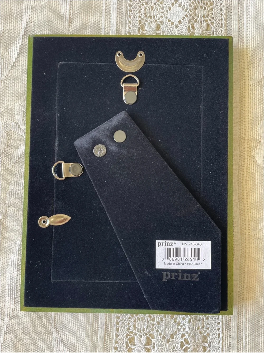 PRINZ 4x6 Dark Green Wood Picture Frame Wide Sloped Border NIB 213-34